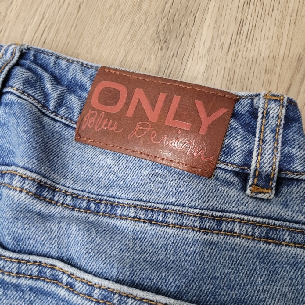 ONLY Erin High Waisted Straight Blue Jeans Size: 25 - Picture 7 of 13